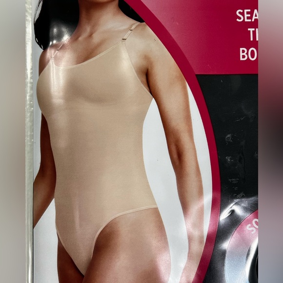 Jockey essentials seamfree, thong body suit size Large.- BLACK. - Picture 2 of 8